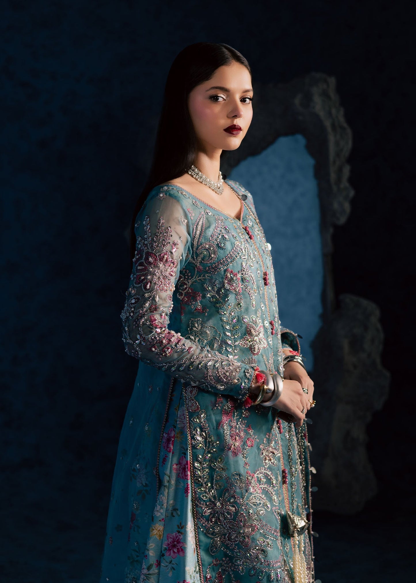 Maria Osama Khan | Lamhay Wedding Festive | NEELUM - Wedding Dress - available at Maria Faisal in UK and USA.