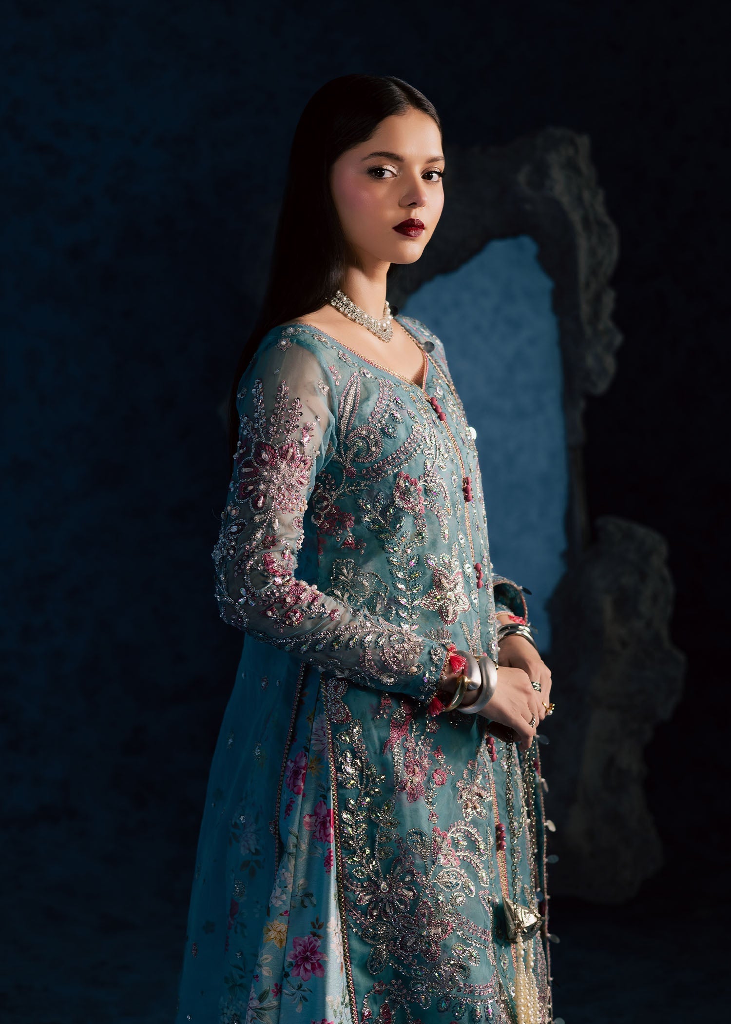 Maria Osama Khan | Lamhay Wedding Festive | NEELUM - Wedding Dress - available at Maria Faisal in UK and USA.