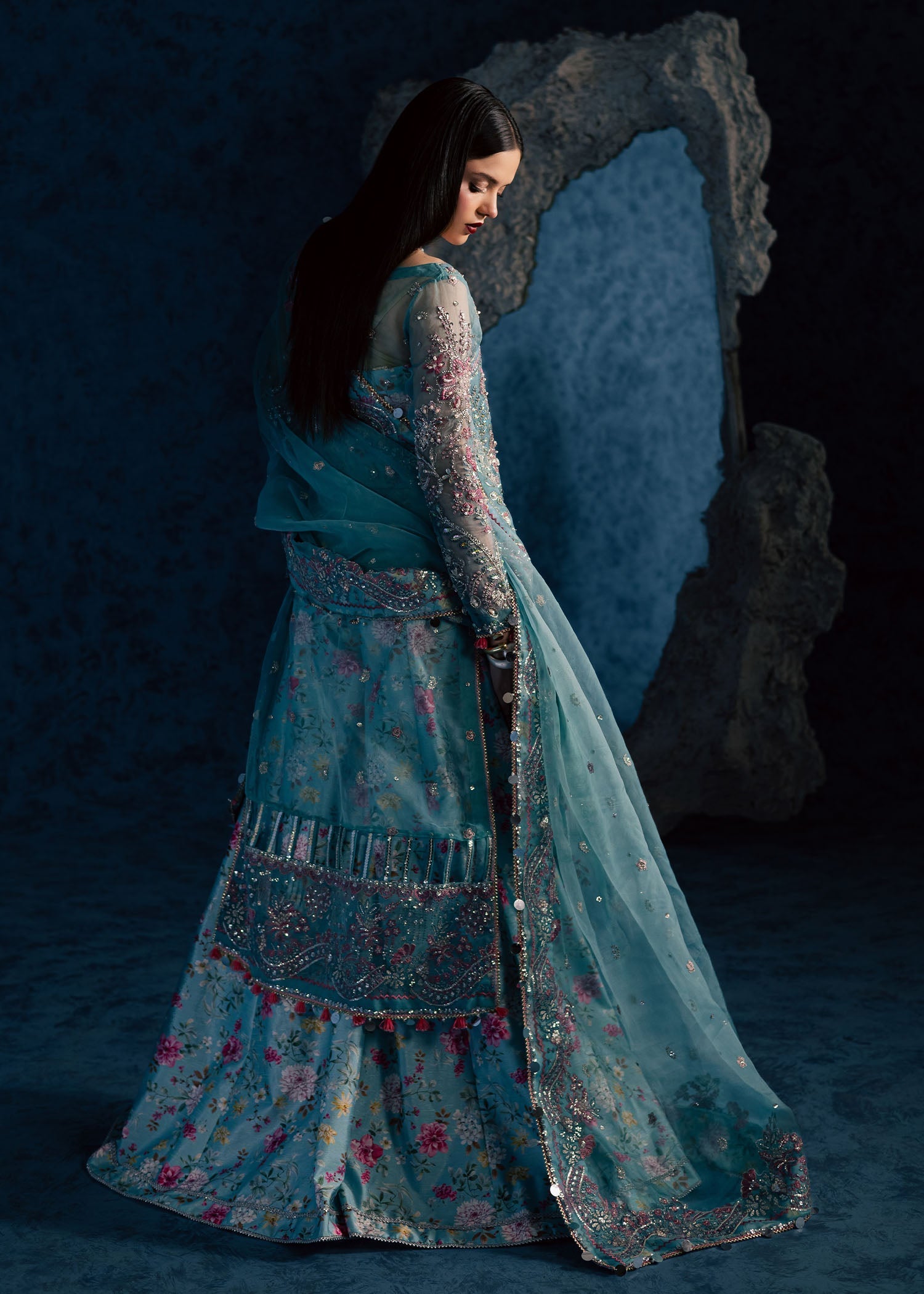 Maria Osama Khan | Lamhay Wedding Festive | NEELUM - Wedding Dress - available at Maria Faisal in UK and USA.