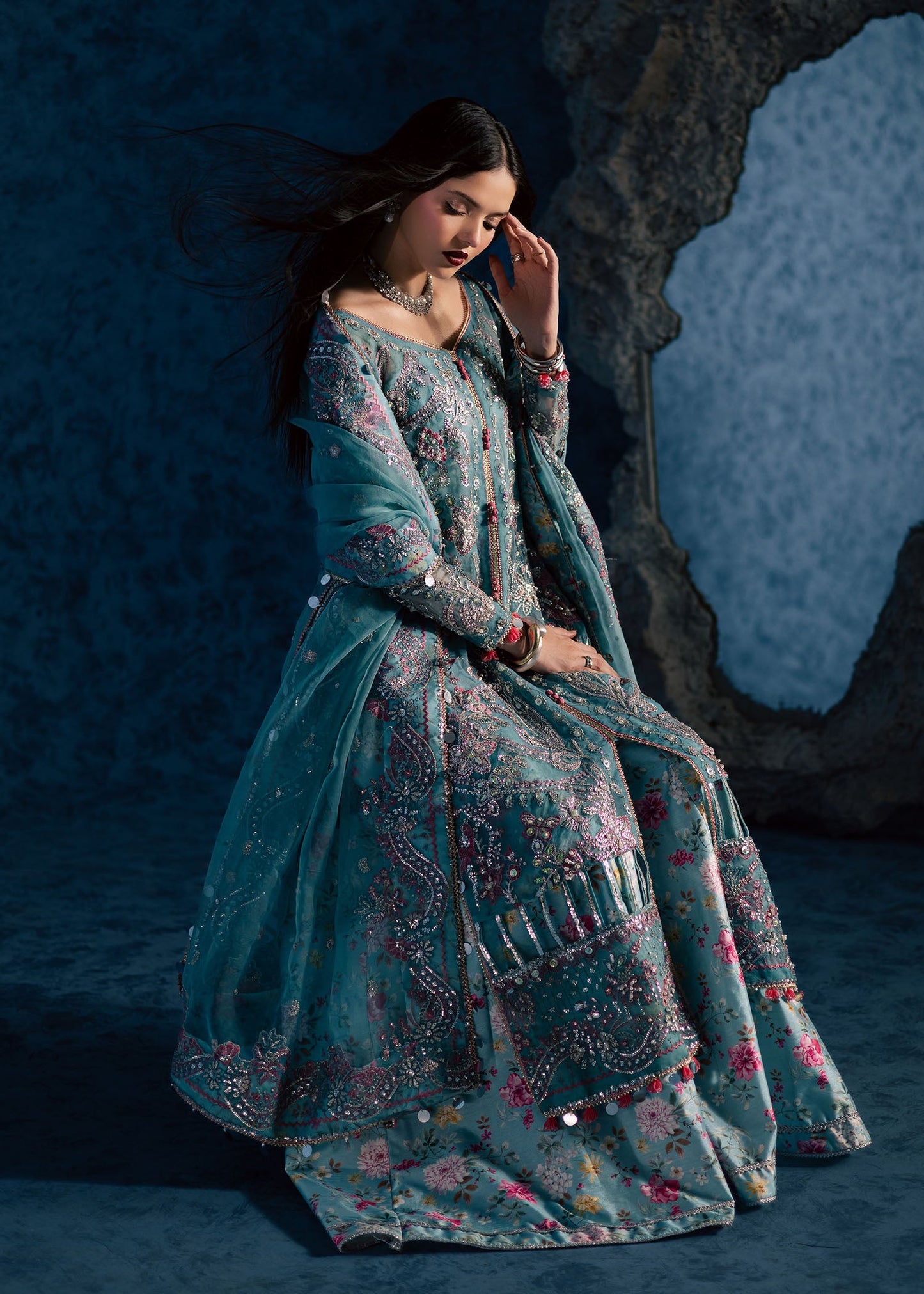 Maria Osama Khan | Lamhay Wedding Festive | NEELUM - Wedding Dress - available at Maria Faisal in UK and USA.