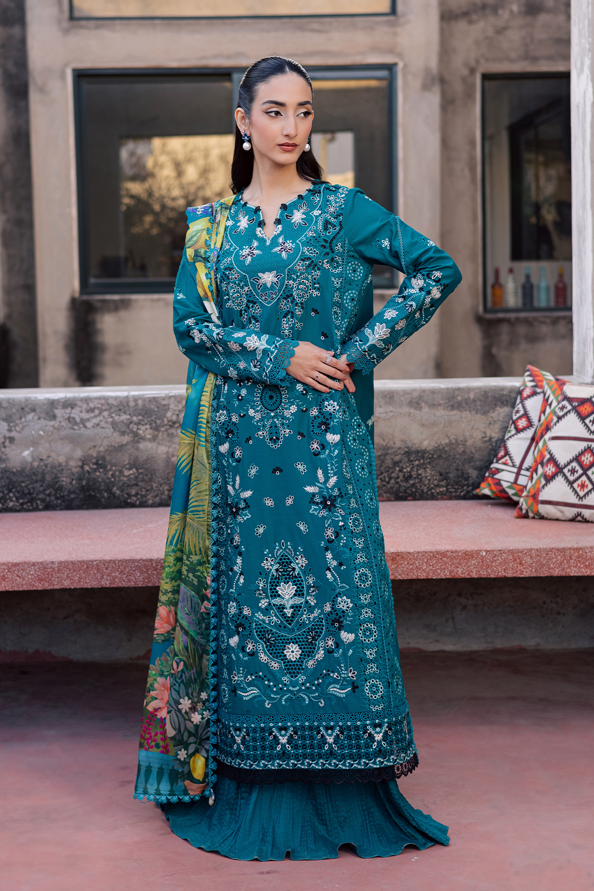 Zarposh | Celia Luxury Lawn 26 | AZUREA - Luxury Dress - available at Maria Faisal in UK and USA.