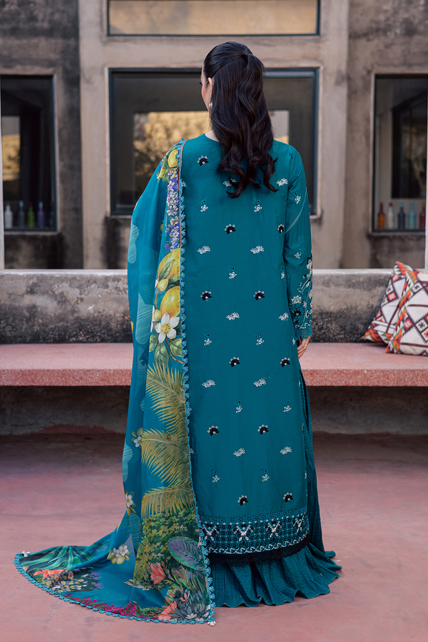 Zarposh | Celia Luxury Lawn 26 | AZUREA - Luxury Dress - available at Maria Faisal in UK and USA.