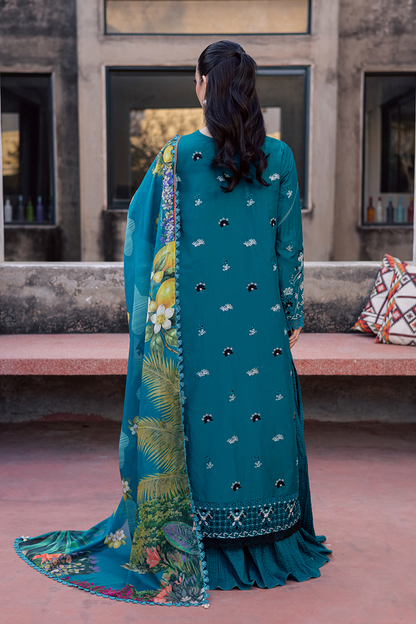 Zarposh | Celia Luxury Lawn 26 | AZUREA - Luxury Dress - available at Maria Faisal in UK and USA.