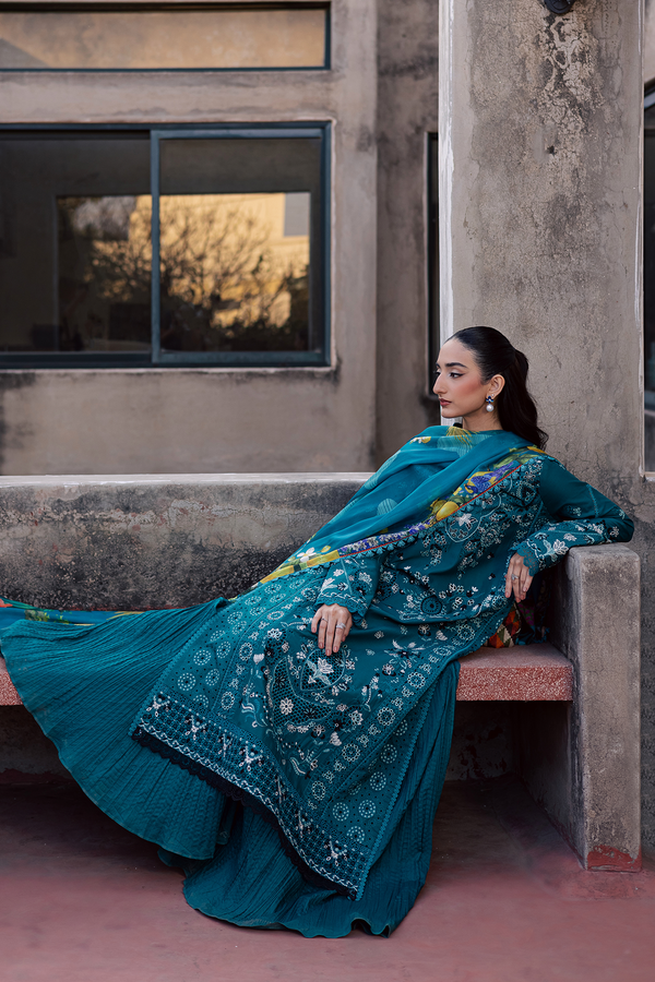 Zarposh | Celia Luxury Lawn 26 | AZUREA - Luxury Dress - available at Maria Faisal in UK and USA.