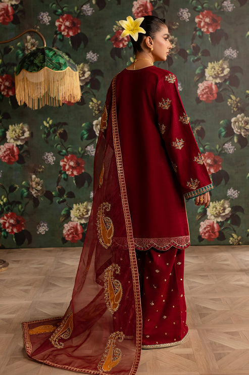 Emaan Adeel | Rangrez Collection | MAHI - Designer Dress with Intricate embroidery and embellishments. Shop elegent wedding dress at Maria Faisal.