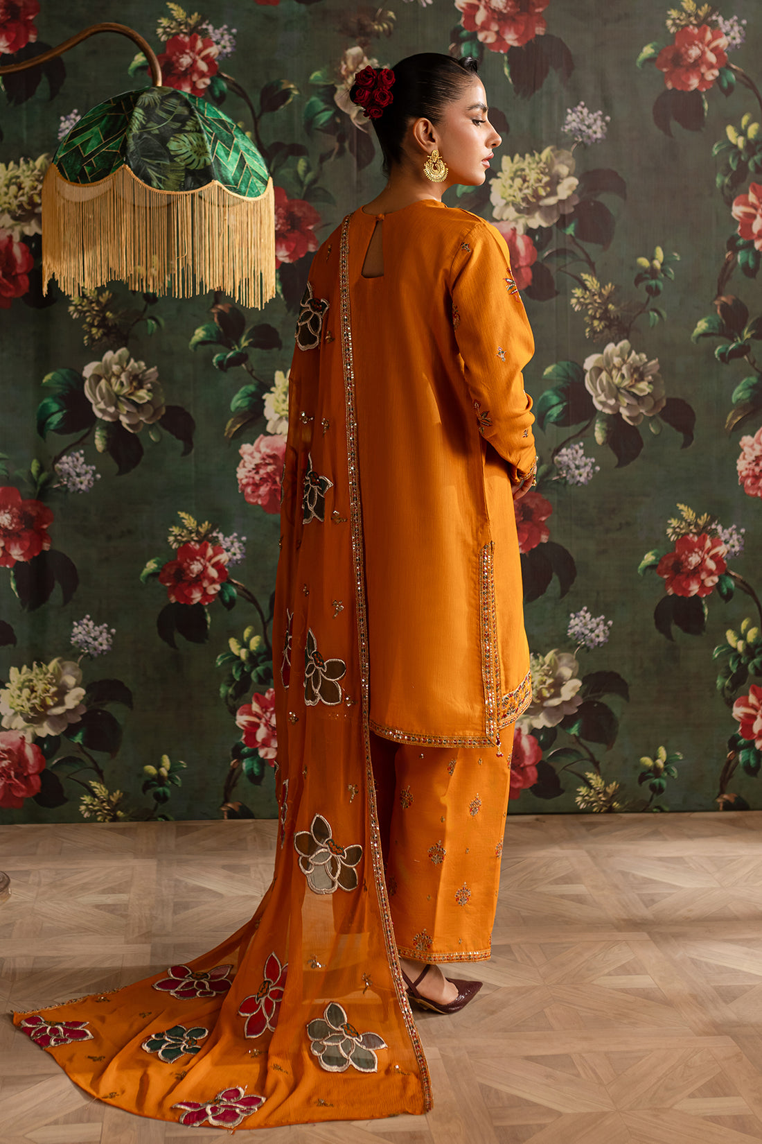 Emaan Adeel | Rangrez Collection | SHAMA - Designer Dress with Intricate embroidery and embellishments. Shop elegent wedding dress at Maria Faisal.