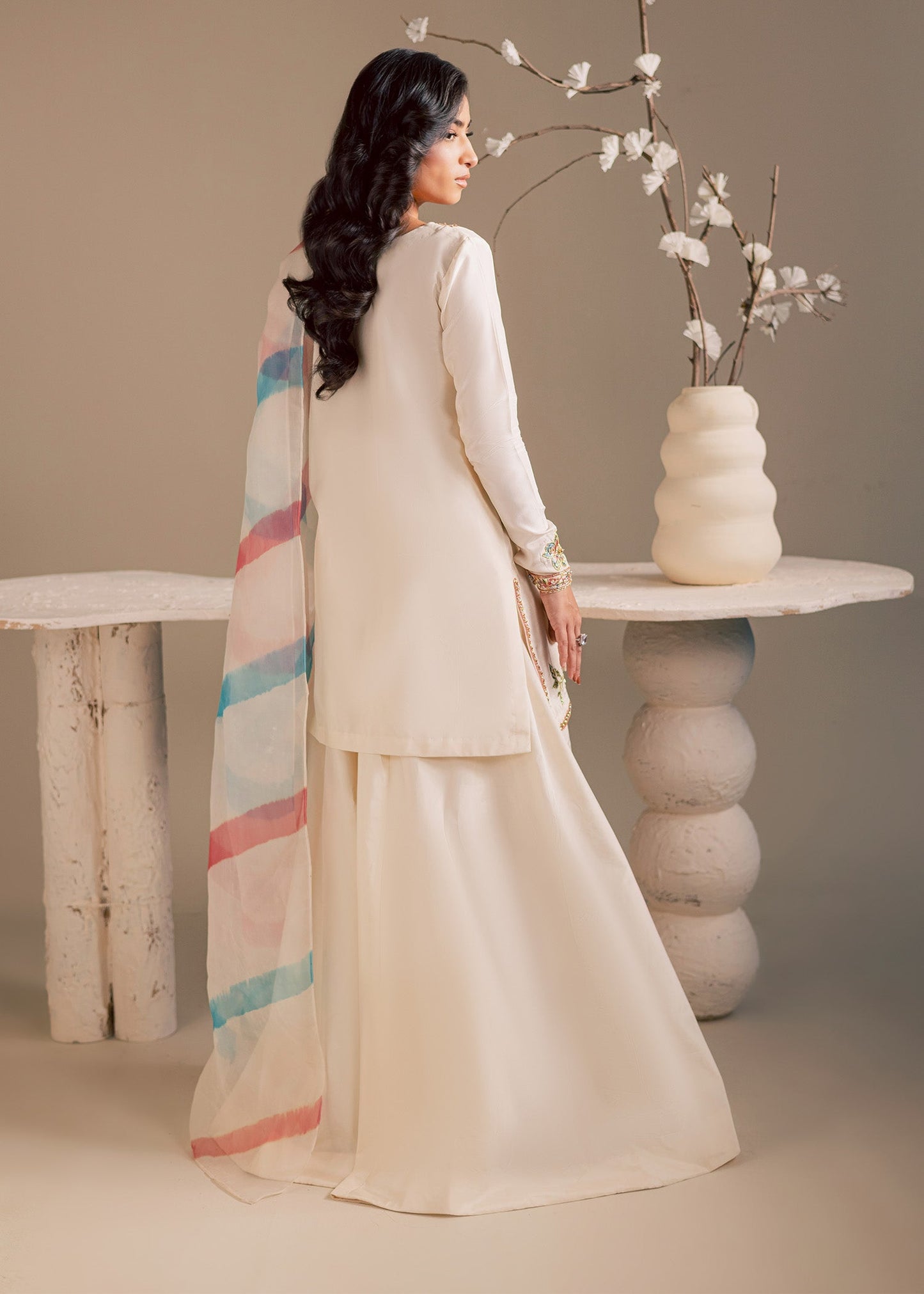 Maria Osama Khan | Noir Bliss Luxury Formals | Pearl Whisper - Formal Dress - available at Maria Faisal in UK and USA.