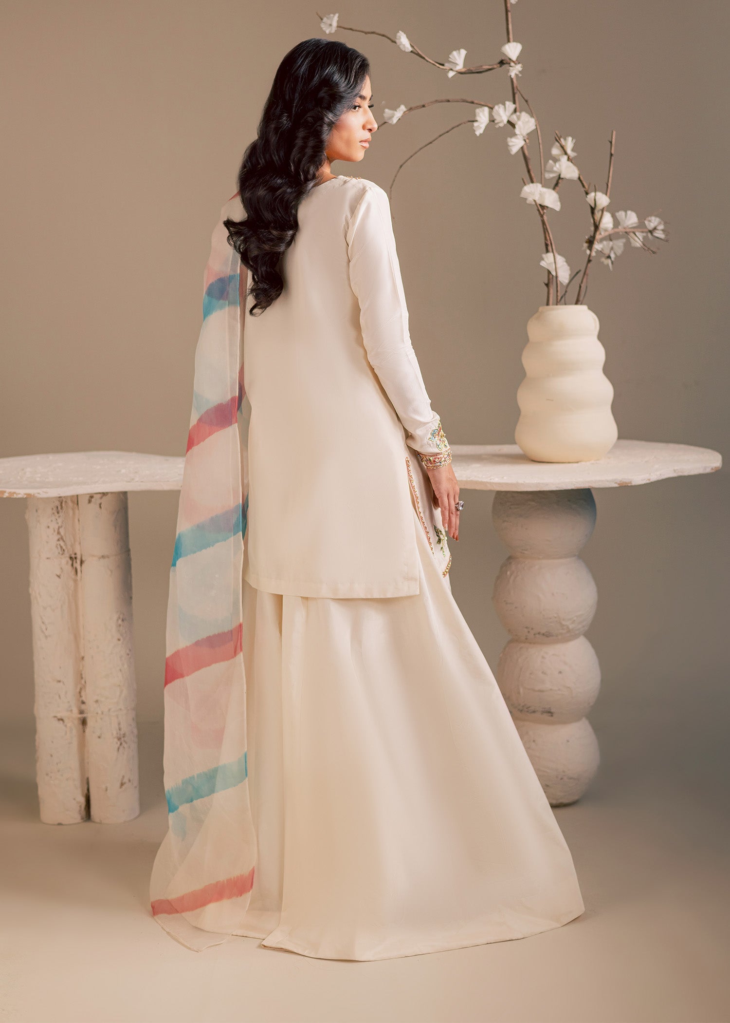 Maria Osama Khan | Noir Bliss Luxury Formals | Pearl Whisper - Formal Dress - available at Maria Faisal in UK and USA.