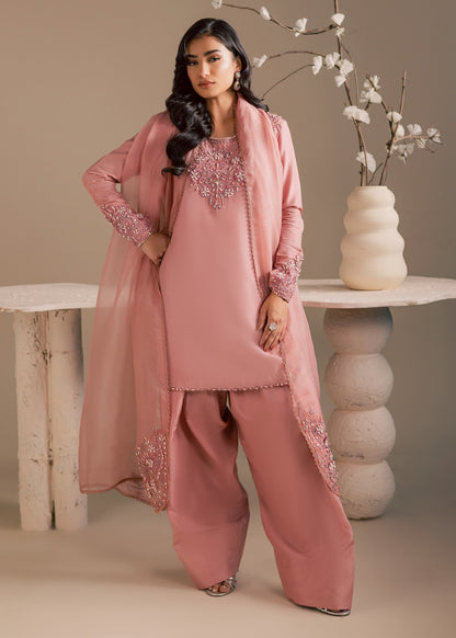 Maria Osama Khan | Noir Bliss Luxury Formals | Blush Dew - Formal Dress - available at Maria Faisal in UK and USA.