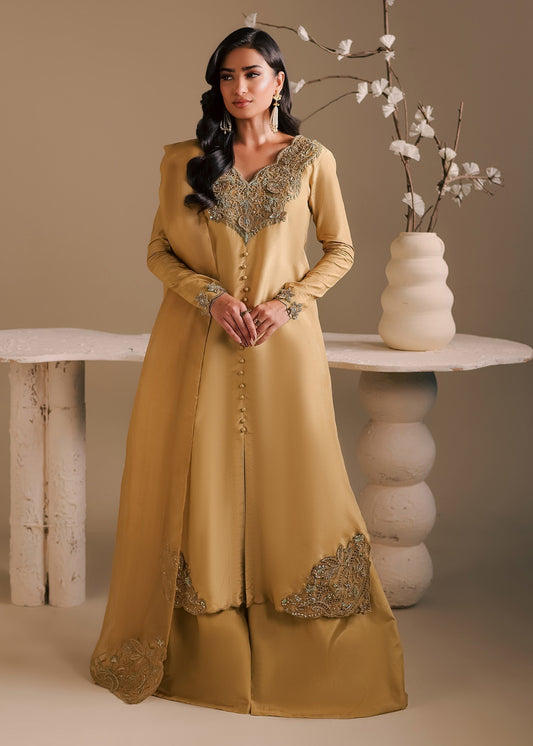 Maria Osama Khan | Noir Bliss Luxury Formals | Golden Ember - Formal Dress - available at Maria Faisal in UK and USA.
