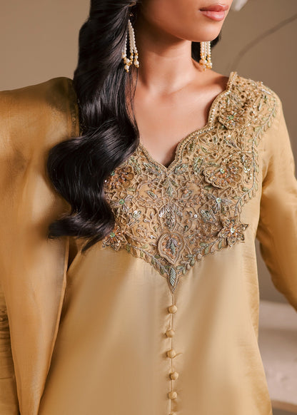 Maria Osama Khan | Noir Bliss Luxury Formals | Golden Ember - Formal Dress - available at Maria Faisal in UK and USA.