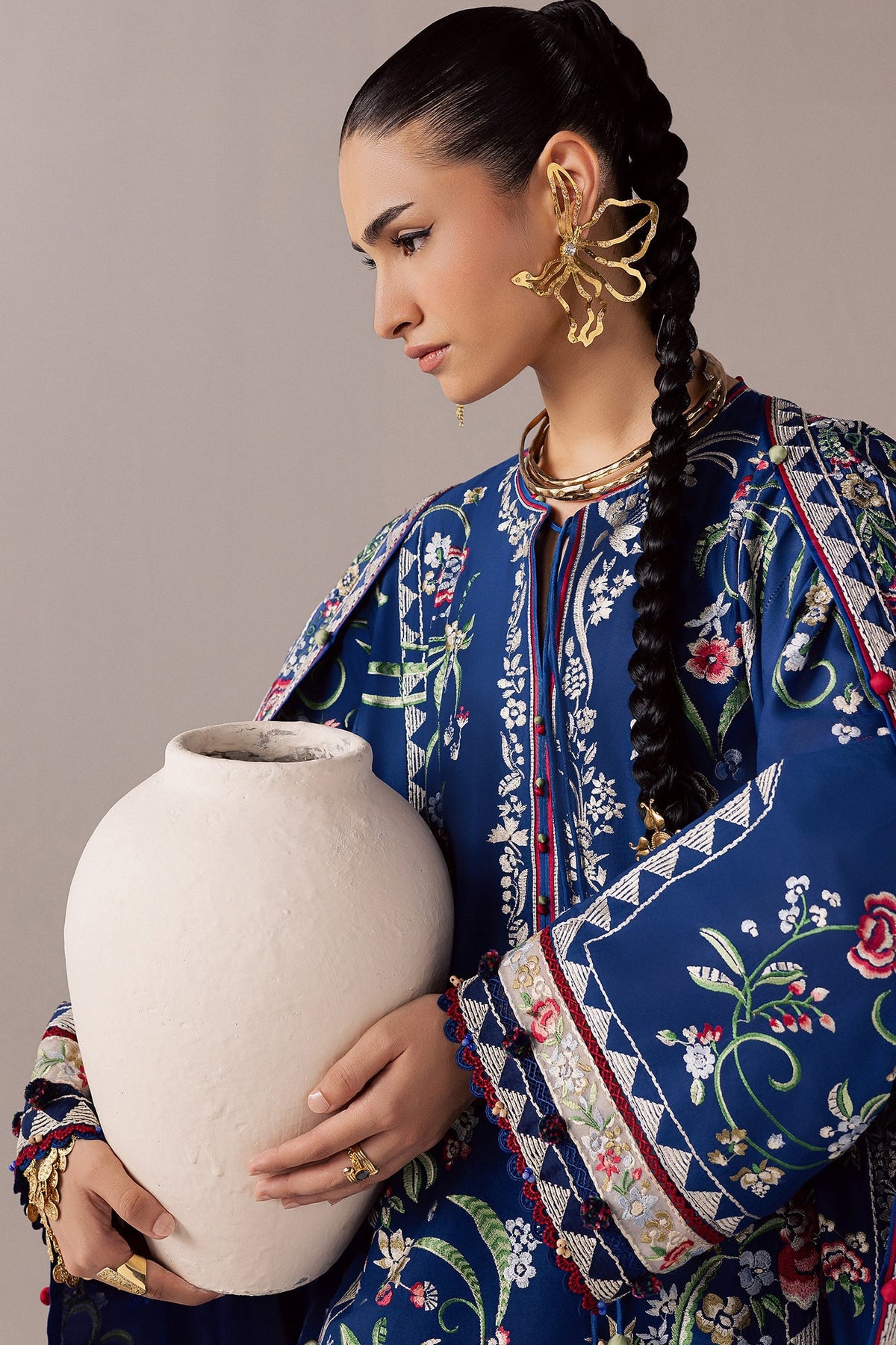 Elan | Stitched Pret 26 | ZABAR (EL26-01 B ST) - Luxury Dress - available at Maria Faisal in UK and USA.