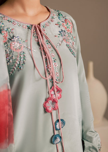 Maria Osama Khan | Noir Bliss Luxury Formals | Ash Mist - Formal Dress - available at Maria Faisal in UK and USA.