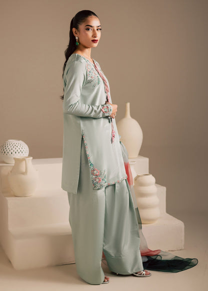 Maria Osama Khan | Noir Bliss Luxury Formals | Ash Mist - Formal Dress - available at Maria Faisal in UK and USA.