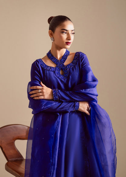 Maria Osama Khan | Noir Bliss Luxury Formals | Majestic Noir - Formal Dress - available at Maria Faisal in UK and USA.