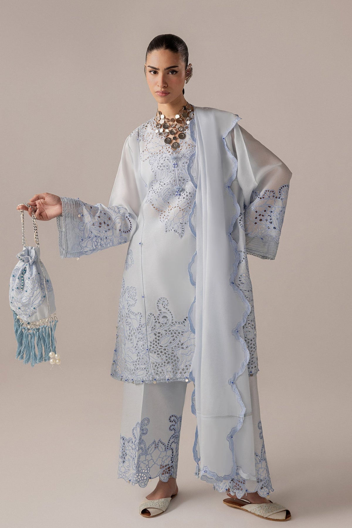 Elan | Stitched Pret 26 | BRUMINE (EL26-02 A ST) - Luxury Dress - available at Maria Faisal in UK and USA.