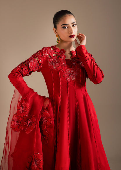 Maria Osama Khan | Noir Bliss Luxury Formals | Scarlet Mirage - Formal Dress - available at Maria Faisal in UK and USA.