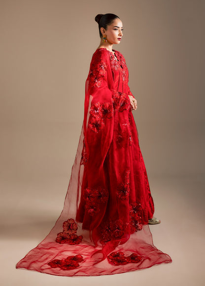 Maria Osama Khan | Noir Bliss Luxury Formals | Scarlet Mirage - Formal Dress - available at Maria Faisal in UK and USA.