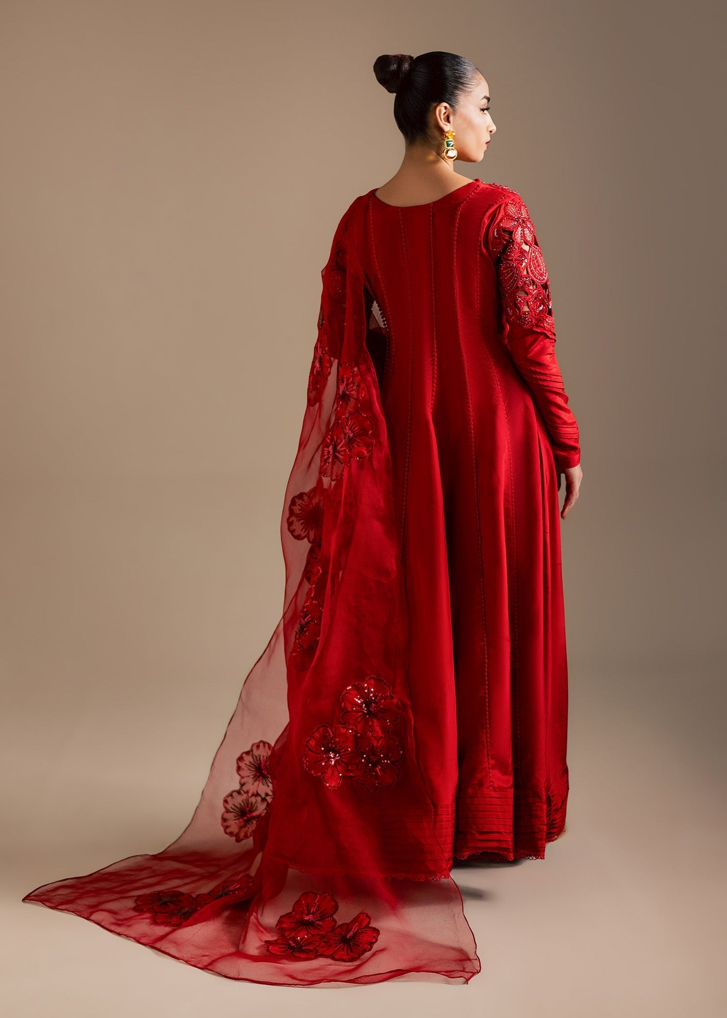Maria Osama Khan | Noir Bliss Luxury Formals | Scarlet Mirage - Formal Dress - available at Maria Faisal in UK and USA.