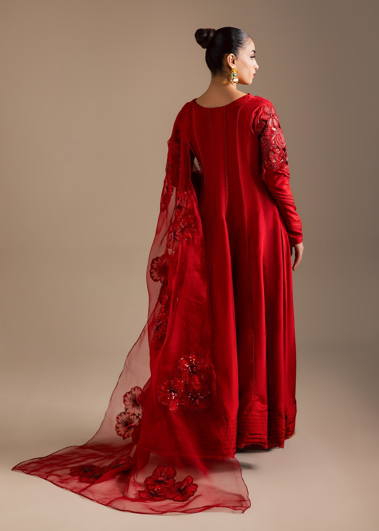 Maria Osama Khan | Noir Bliss Luxury Formals | Scarlet Mirage - Formal Dress - available at Maria Faisal in UK and USA.