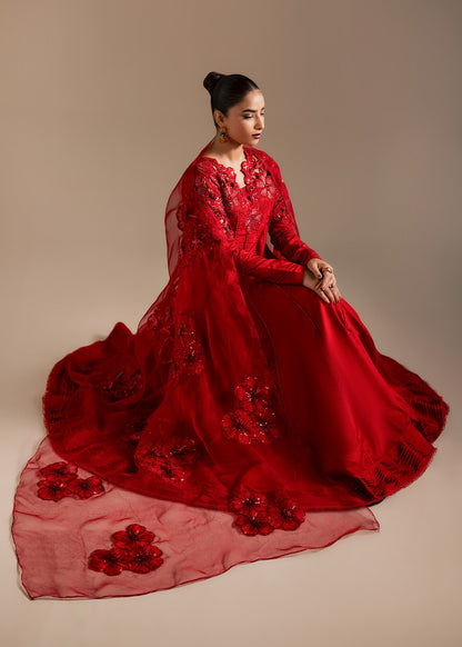 Maria Osama Khan | Noir Bliss Luxury Formals | Scarlet Mirage - Formal Dress - available at Maria Faisal in UK and USA.