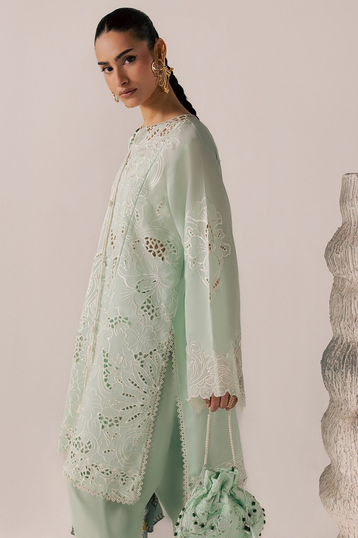 Elan | Stitched Pret 26 | ZEVARE (EL26-07 A ST) - Luxury Dress - available at Maria Faisal in UK and USA.