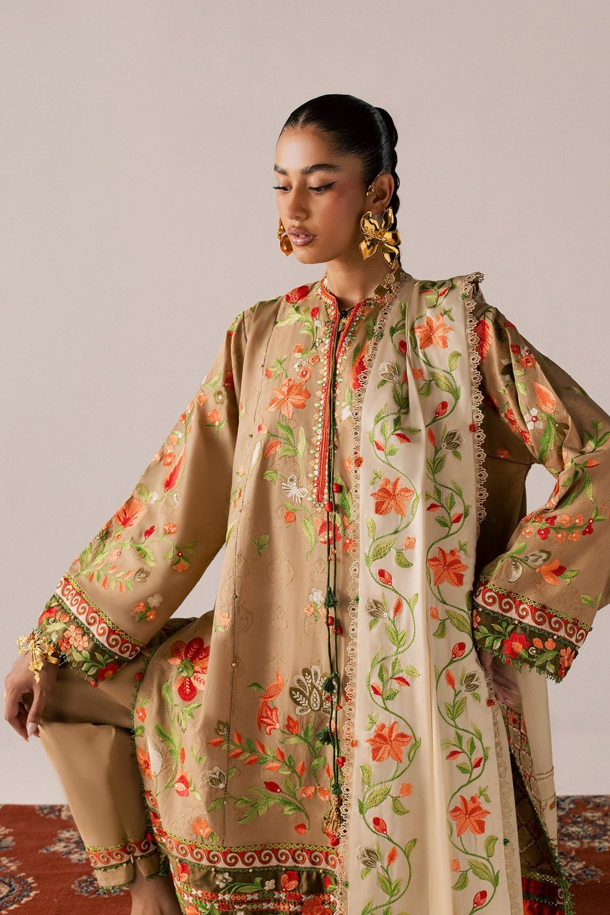 Elan | Stitched Pret 26 | DEODAR (EL26-12 B ST) - Luxury Dress - available at Maria Faisal in UK and USA.