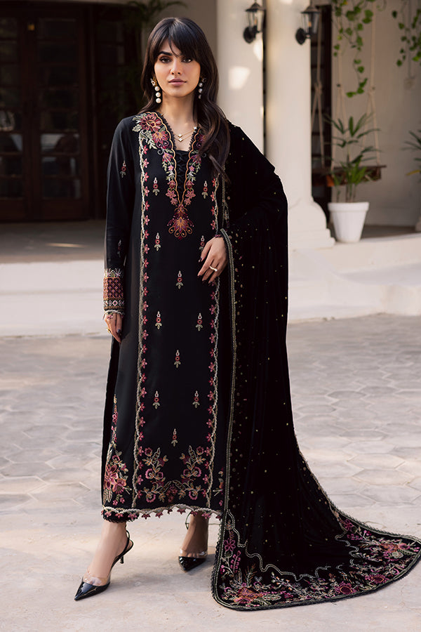 Nureh | Exclusive Leather Peach | NE-215 - Luxury Dress - available at Maria Faisal in UK and USA.