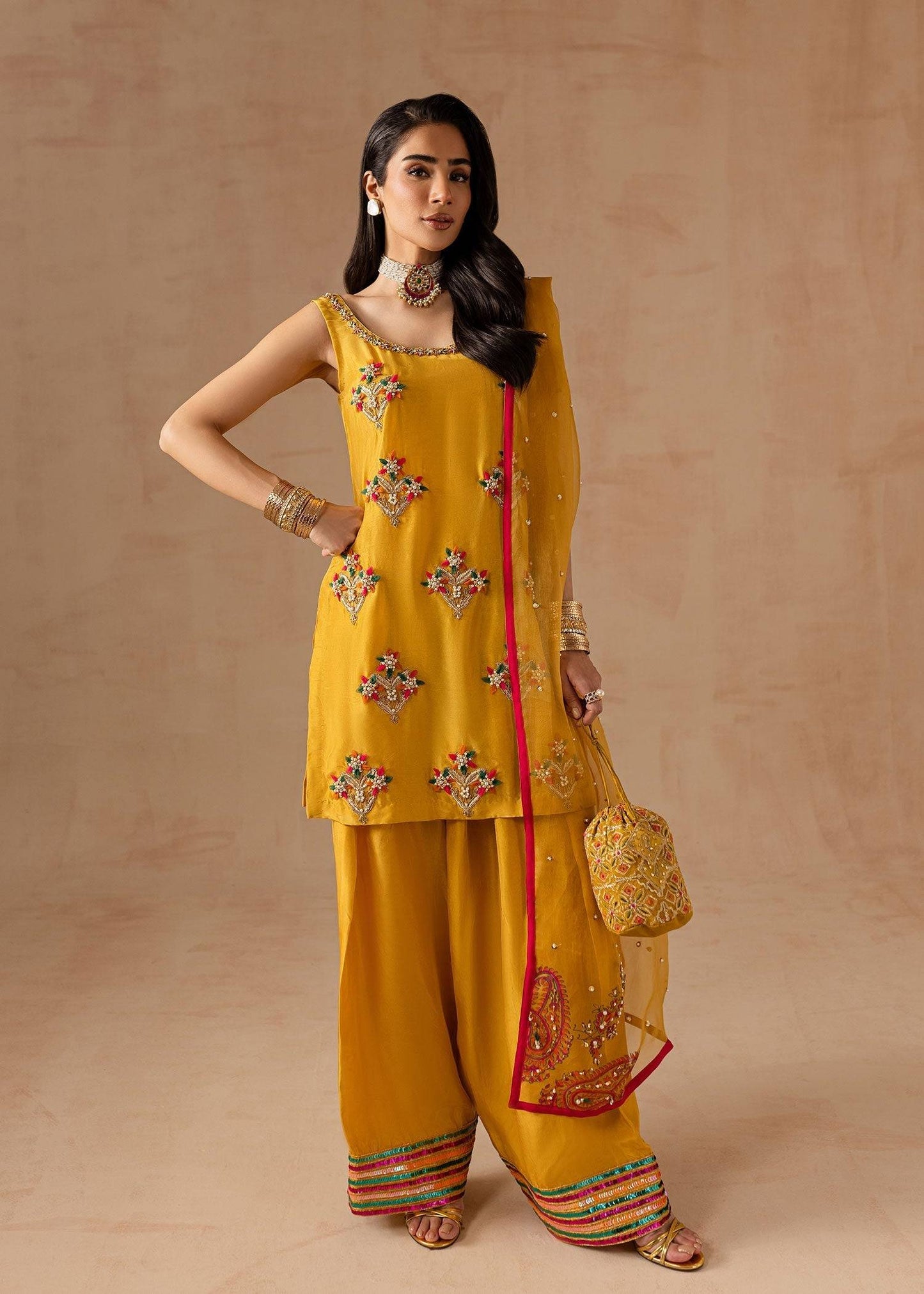 Maria Osama Khan | Noir Bliss Luxury Formals | Marigold Muse by Maria Faisal - Registered Vendor of : Maria Osama Khan - type : Ladies Clothes - 100% original wedding dresses