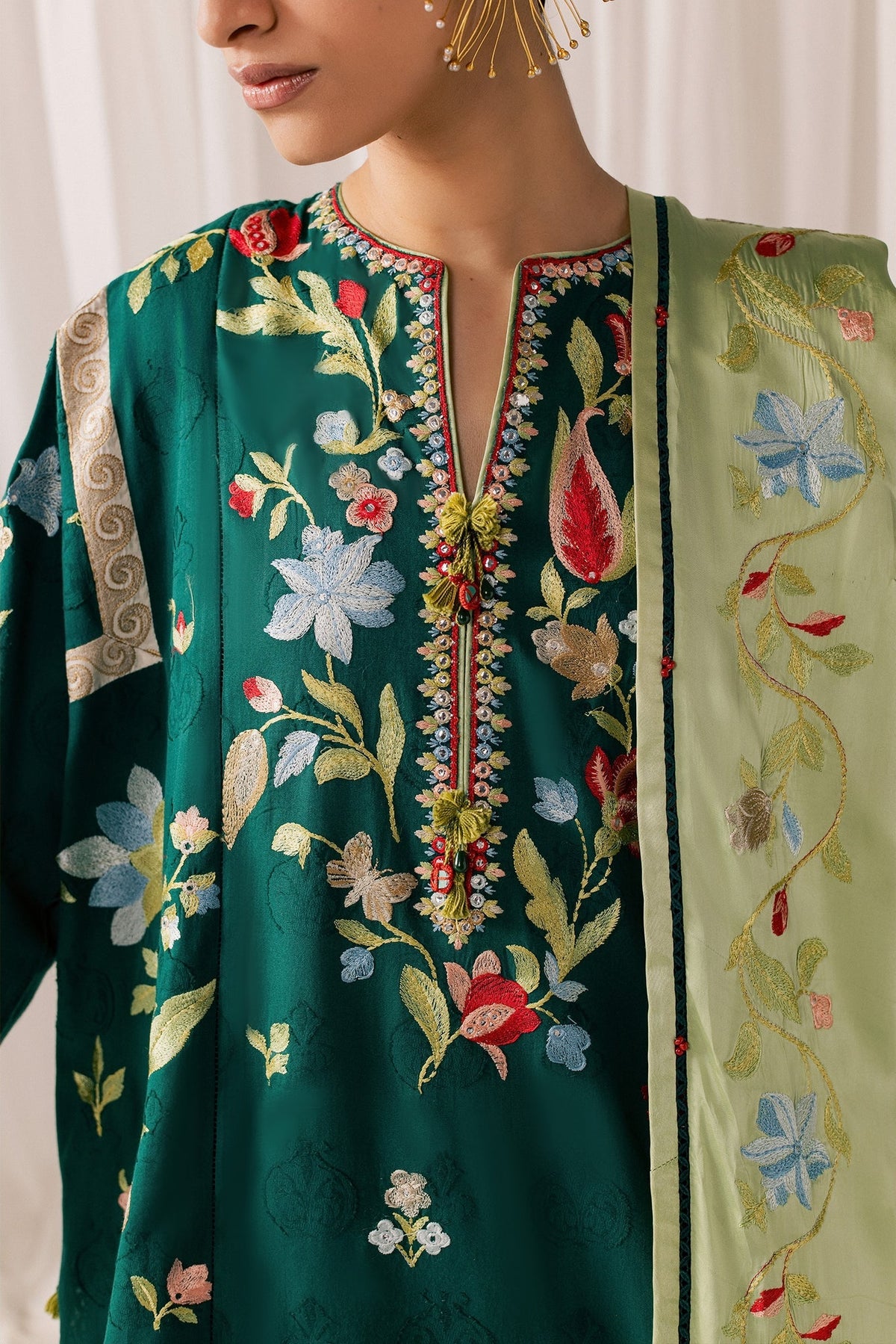 Elan | Stitched Pret 26 | DEODAR (EL26-12 A ST) - Luxury Dress - available at Maria Faisal in UK and USA.