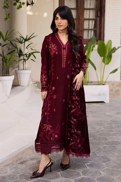 Nureh | Exclusive Leather Peach | NE-211 - Luxury Dress - available at Maria Faisal in UK and USA.