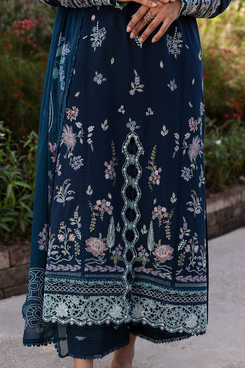 Qalamkar | Q Line Lawn 25 | QM-01 Bleu by Maria Faisal - Registered Vendor of : Qalamkar - type : Ladies Clothes - 100% original wedding dresses
