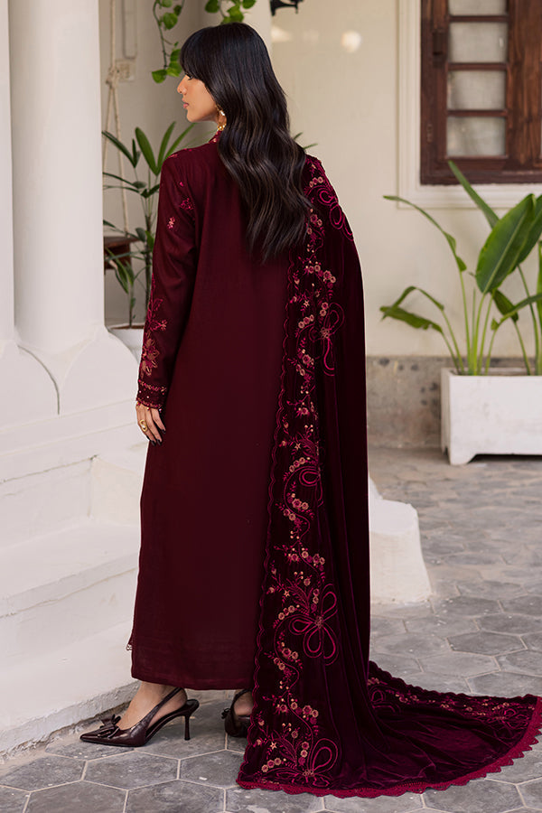 Nureh | Exclusive Leather Peach | NE-211 - Luxury Dress - available at Maria Faisal in UK and USA.
