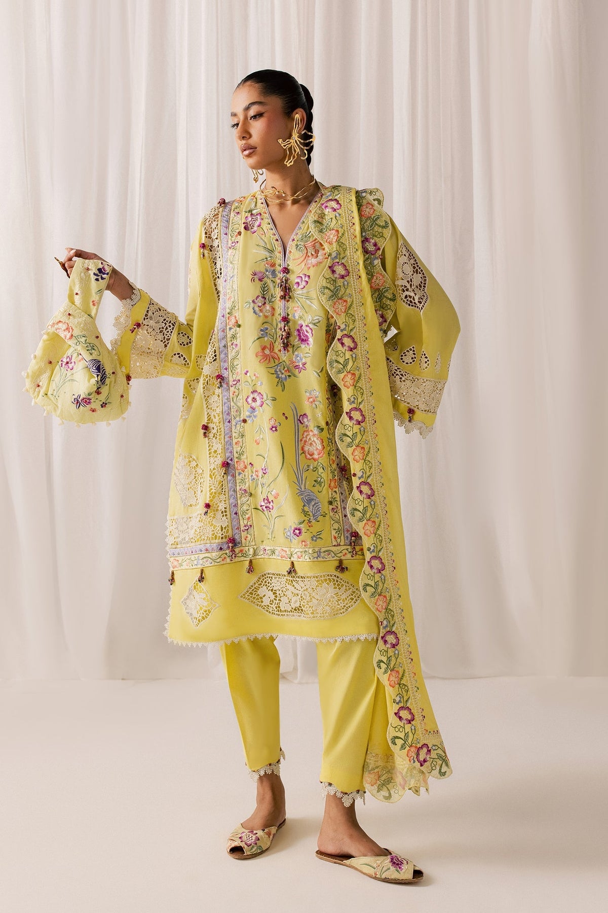 Elan | Stitched Pret 26 | NEELUNE (EL26-05 A ST) - Luxury Dress - available at Maria Faisal in UK and USA.