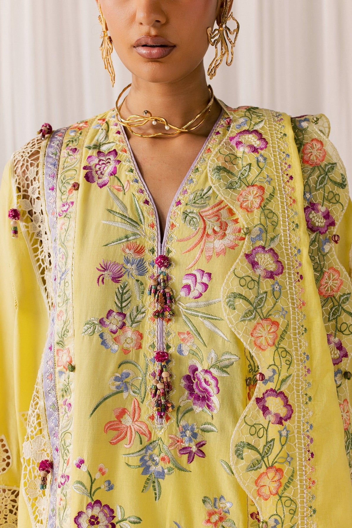 Elan | Stitched Pret 26 | NEELUNE (EL26-05 A ST) - Luxury Dress - available at Maria Faisal in UK and USA.