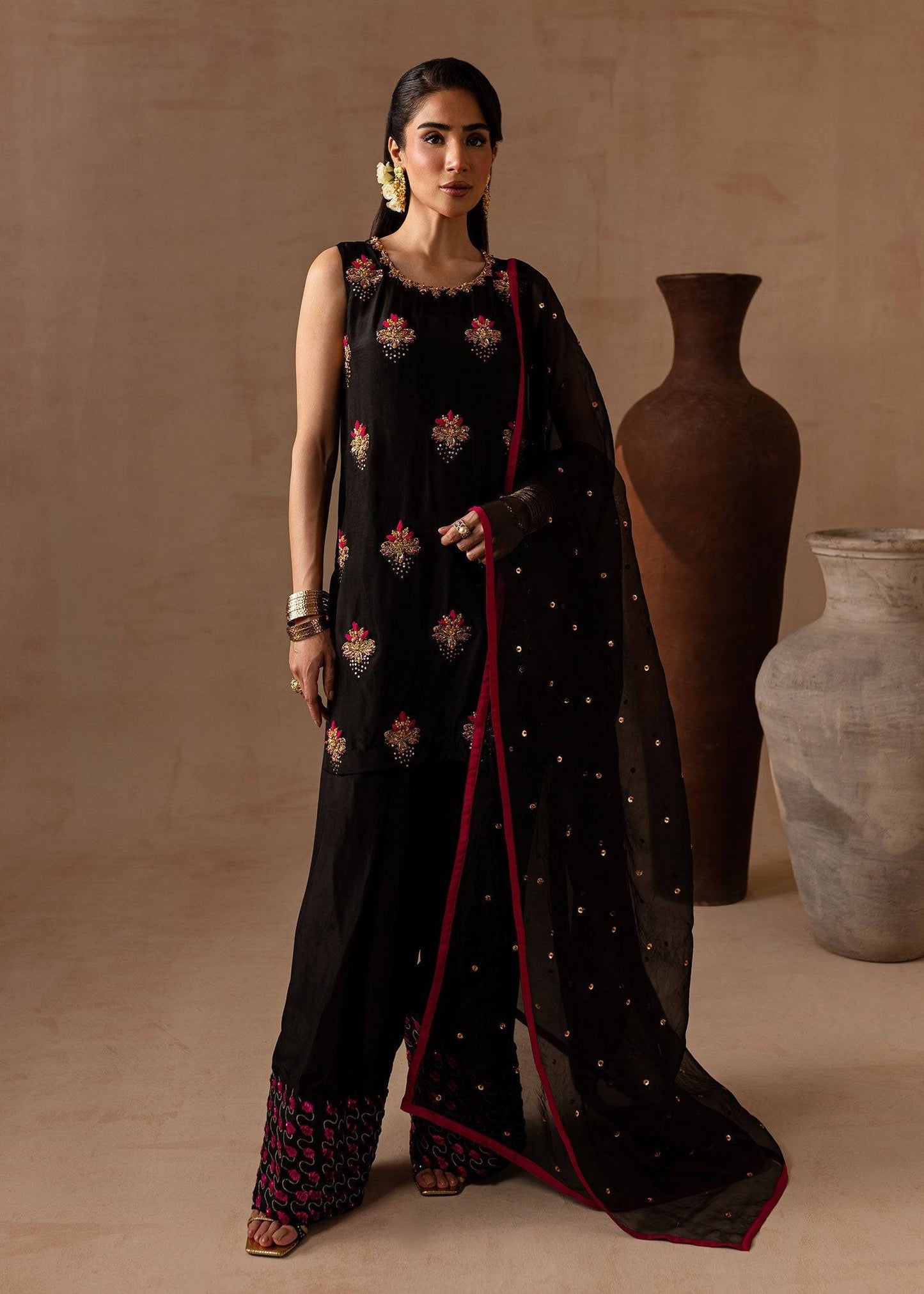 Maria Osama Khan | Noir Bliss Luxury Formals | Charcoal Charm by Maria Faisal - Registered Vendor of : Maria Osama Khan - type : Ladies Clothes - 100% original wedding dresses