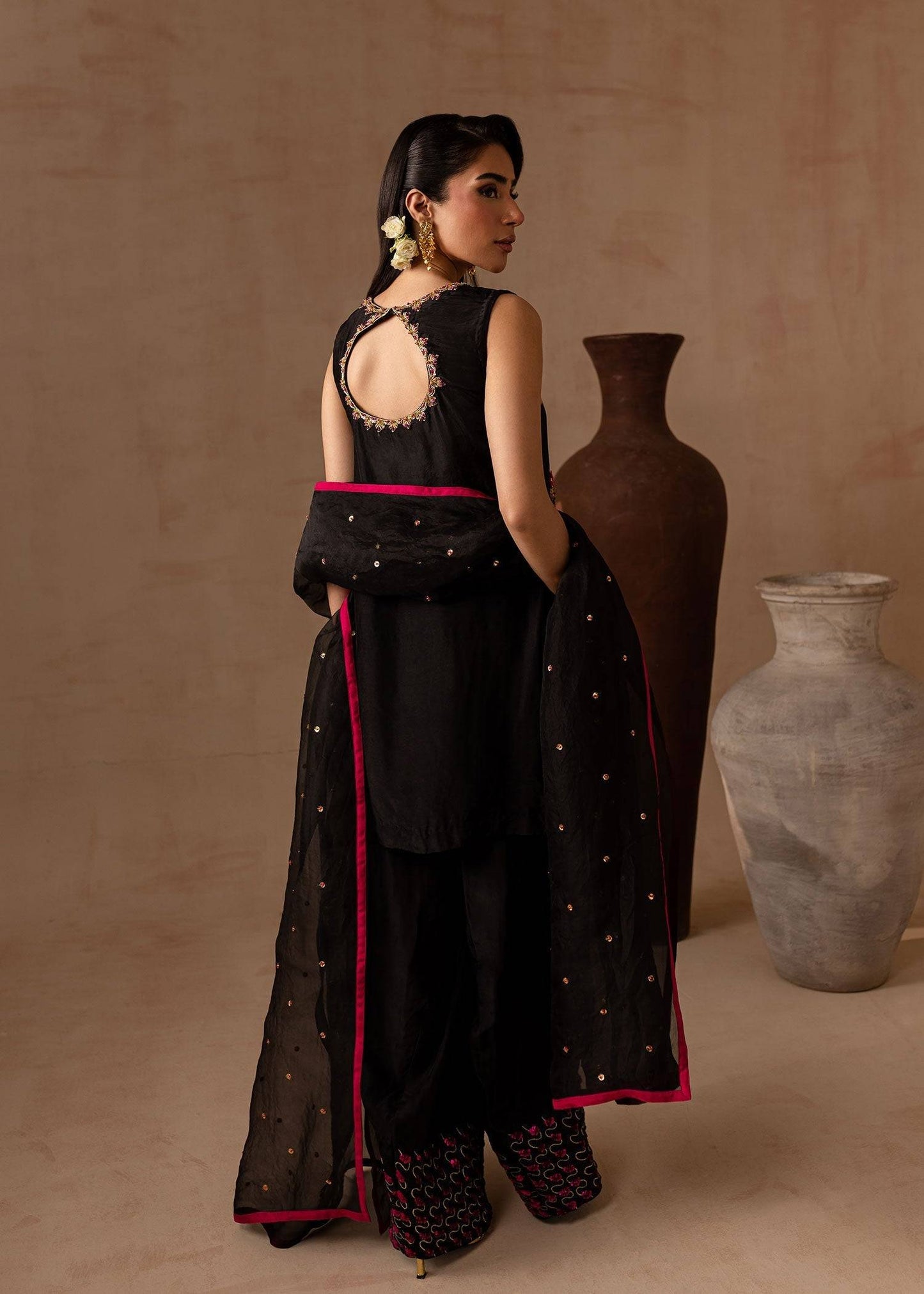 Maria Osama Khan | Noir Bliss Luxury Formals | Charcoal Charm by Maria Faisal - Registered Vendor of : Maria Osama Khan - type : Ladies Clothes - 100% original wedding dresses