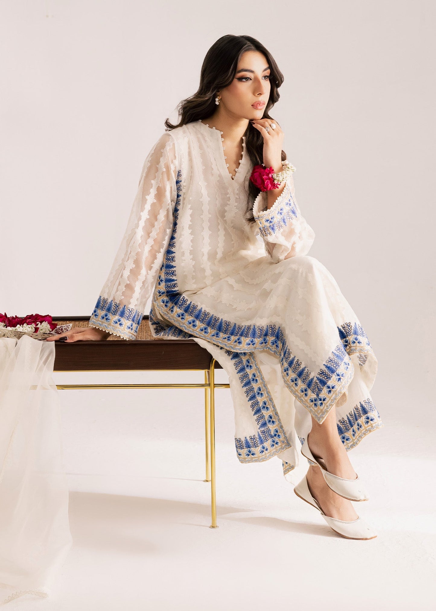 Sadaf Fawad Khan | Silk Luxury Pret 26 | Amaris - Dress - available at Maria Faisal in UK and USA.