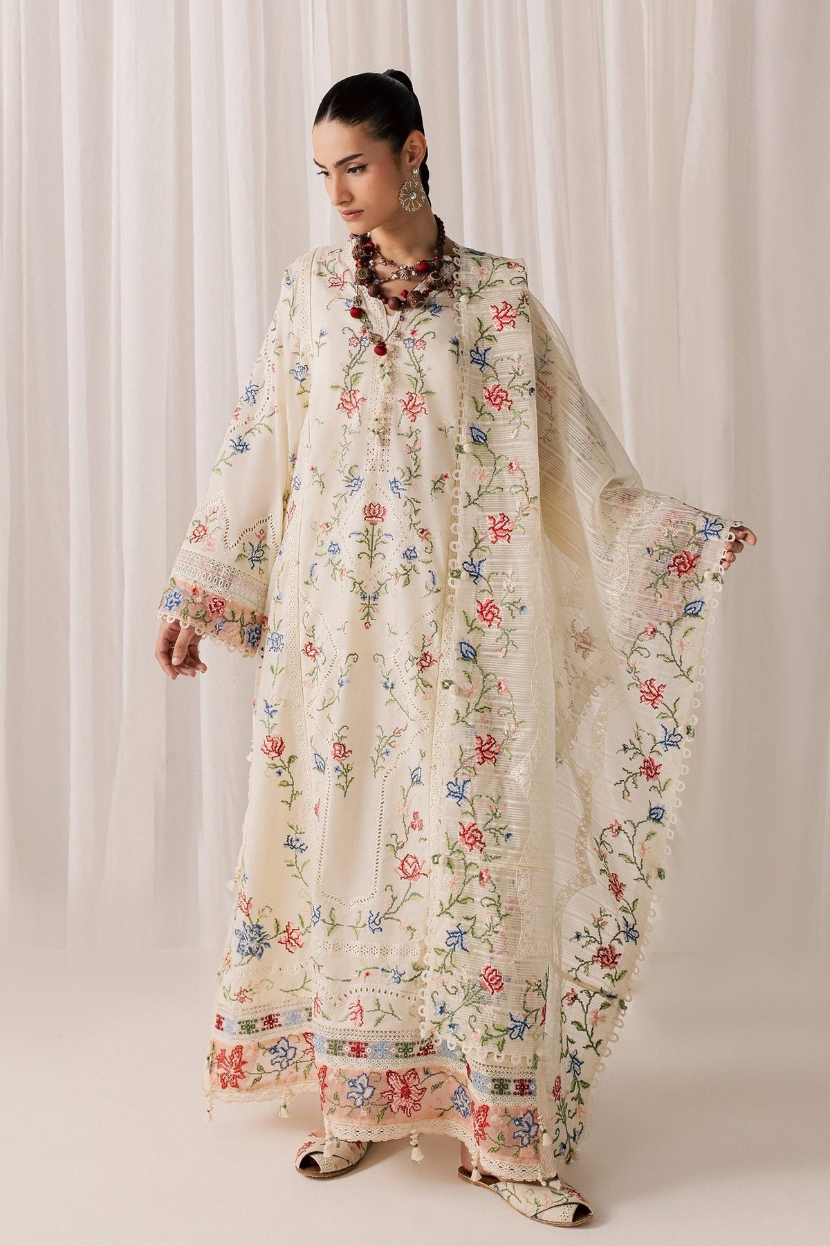 Elan | Stitched Pret 26 | SOZRAAG (EL26-03 B ST) - Luxury Dress - available at Maria Faisal in UK and USA.