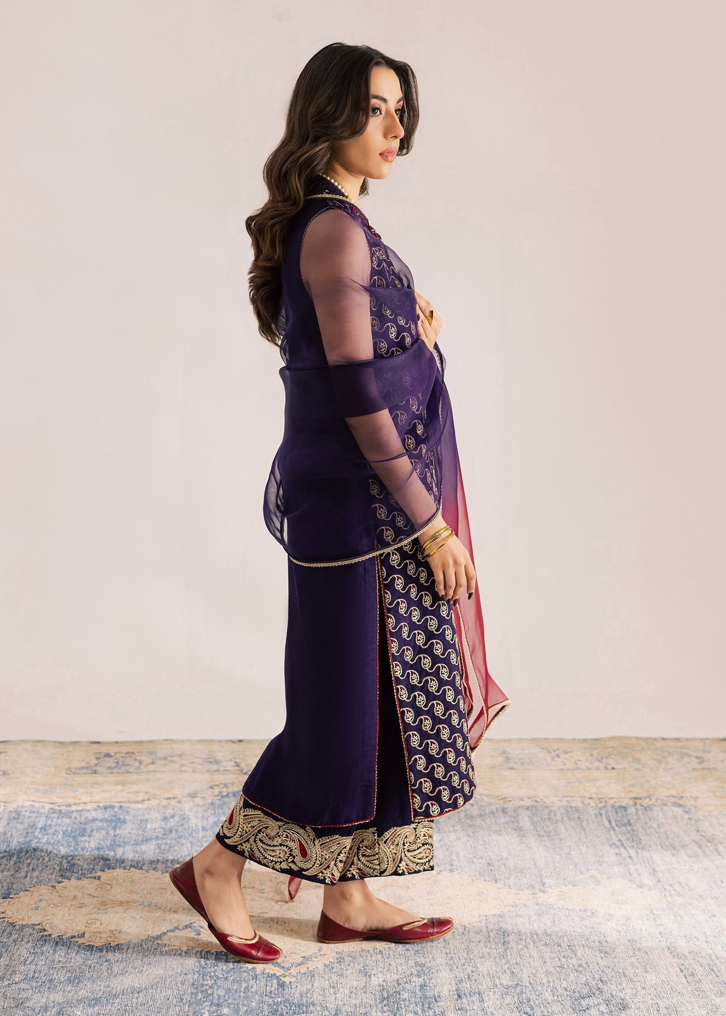 Sadaf Fawad Khan | Silk Luxury Pret 26 | Riham - Dress - available at Maria Faisal in UK and USA.