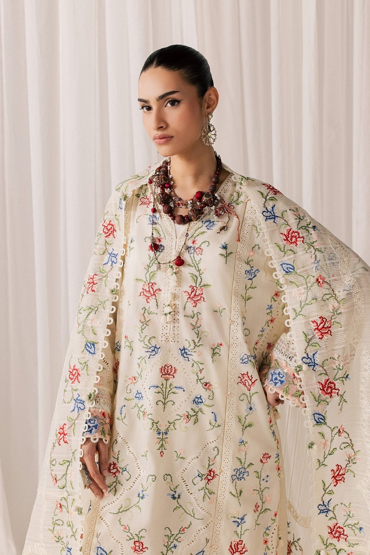 Elan | Stitched Pret 26 | SOZRAAG (EL26-03 B ST) - Luxury Dress - available at Maria Faisal in UK and USA.
