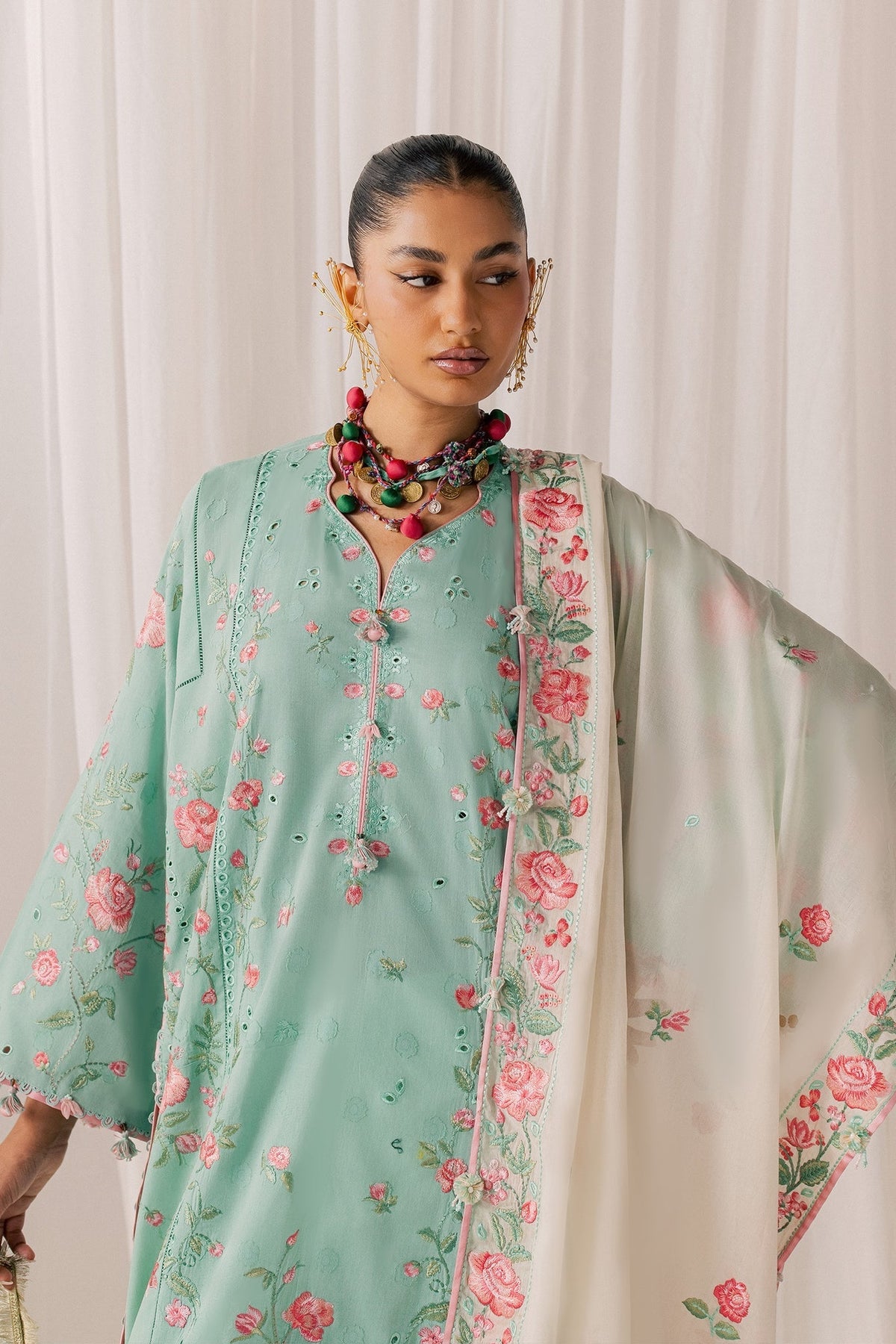 Elan | Stitched Pret 26 | GULRAAZ (EL26-08 B ST) - Luxury Dress - available at Maria Faisal in UK and USA.