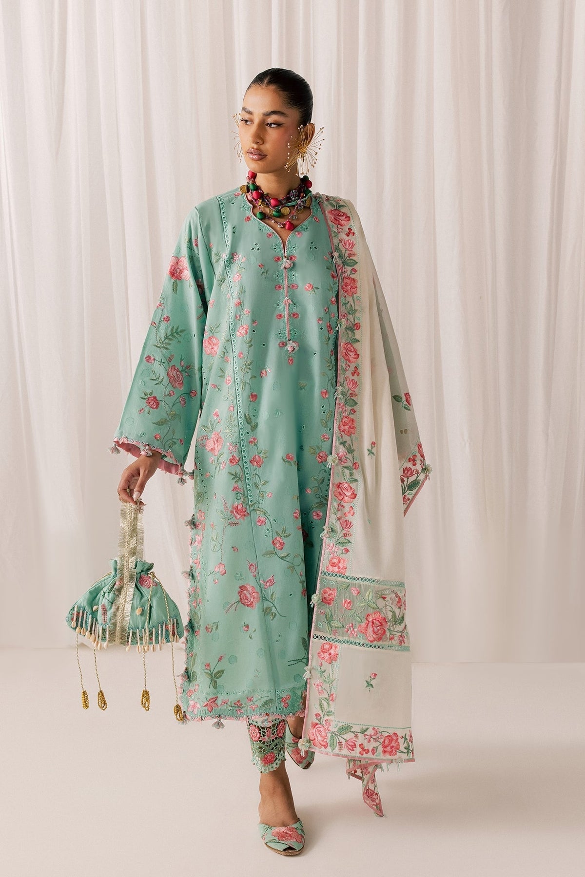Elan | Stitched Pret 26 | GULRAAZ (EL26-08 B ST) - Luxury Dress - available at Maria Faisal in UK and USA.