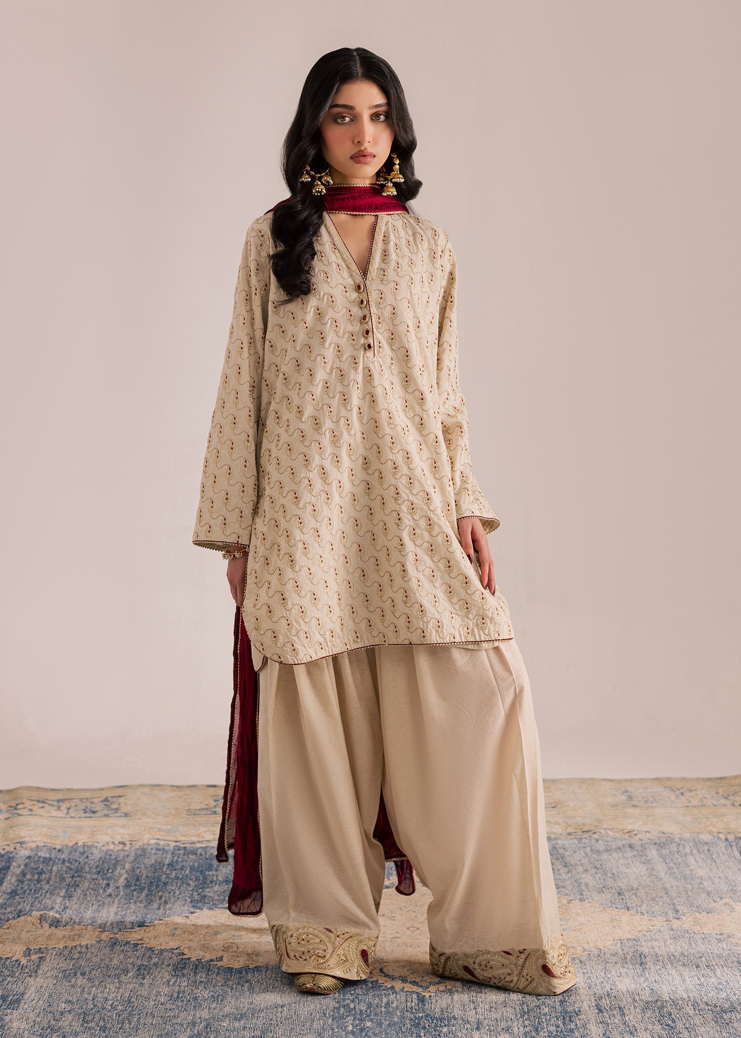 Sadaf Fawad Khan | Silk Luxury Pret 26 | Nerisa - Dress - available at Maria Faisal in UK and USA.
