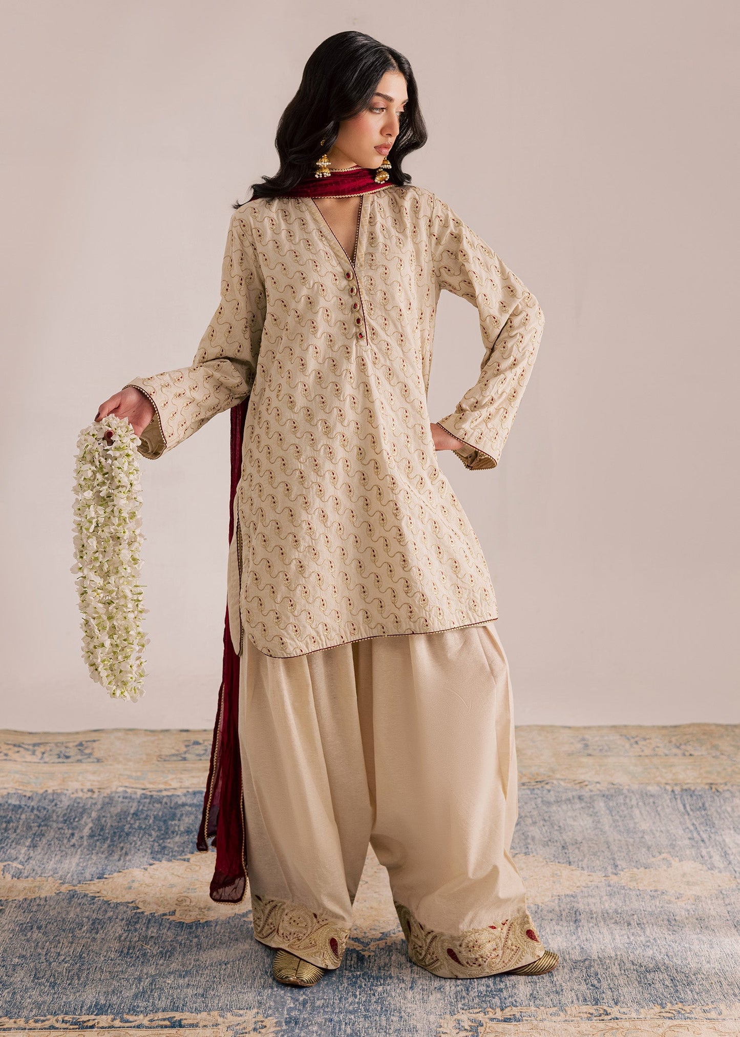 Sadaf Fawad Khan | Silk Luxury Pret 26 | Nerisa - Dress - available at Maria Faisal in UK and USA.