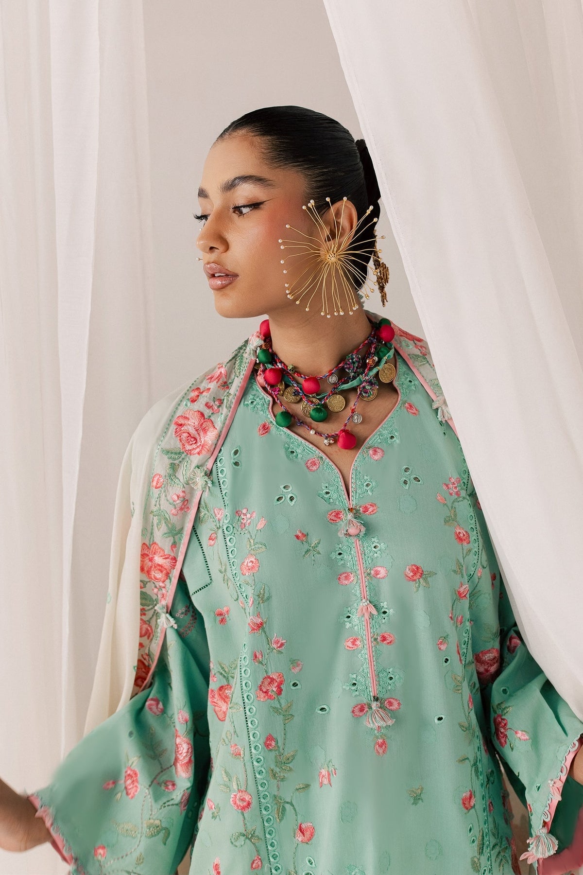 Elan | Stitched Pret 26 | GULRAAZ (EL26-08 B ST) - Luxury Dress - available at Maria Faisal in UK and USA.