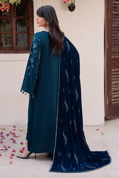 Nureh | Exclusive Leather Peach | NE-210 - Luxury Dress - available at Maria Faisal in UK and USA.