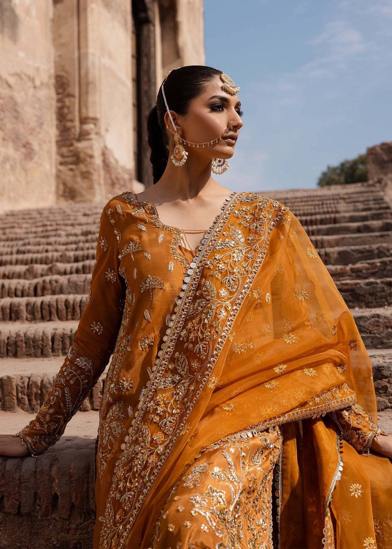 Akbar Aslam | Dastaan Luxury Formals | Zarmisha by Maria Faisal - Registered Vendor of : Akbar Aslam - type : Ladies Clothes - 100% original wedding dresses