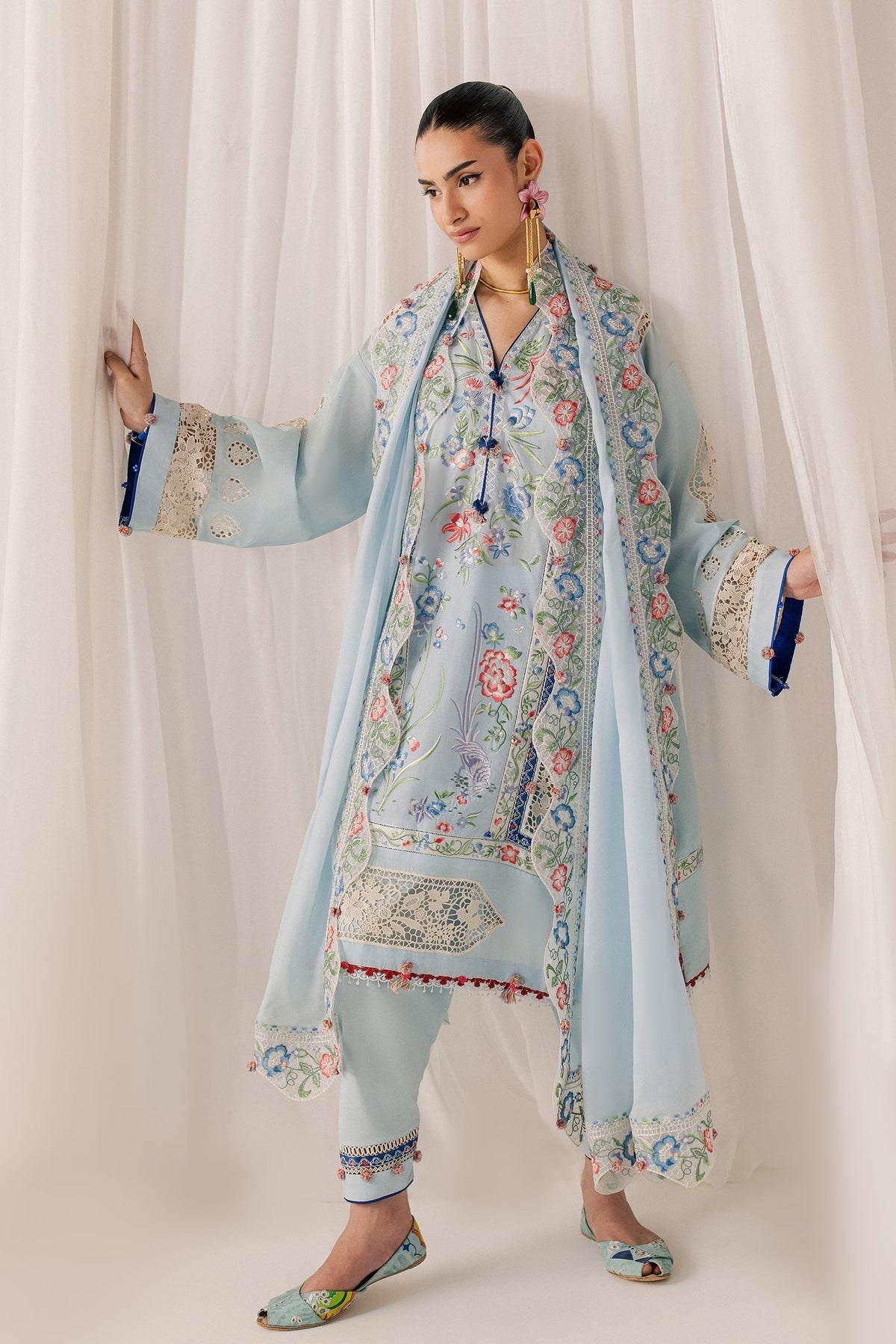 Elan | Stitched Pret 26 | NEELUNE (EL26-05 B ST) - Luxury Dress - available at Maria Faisal in UK and USA.