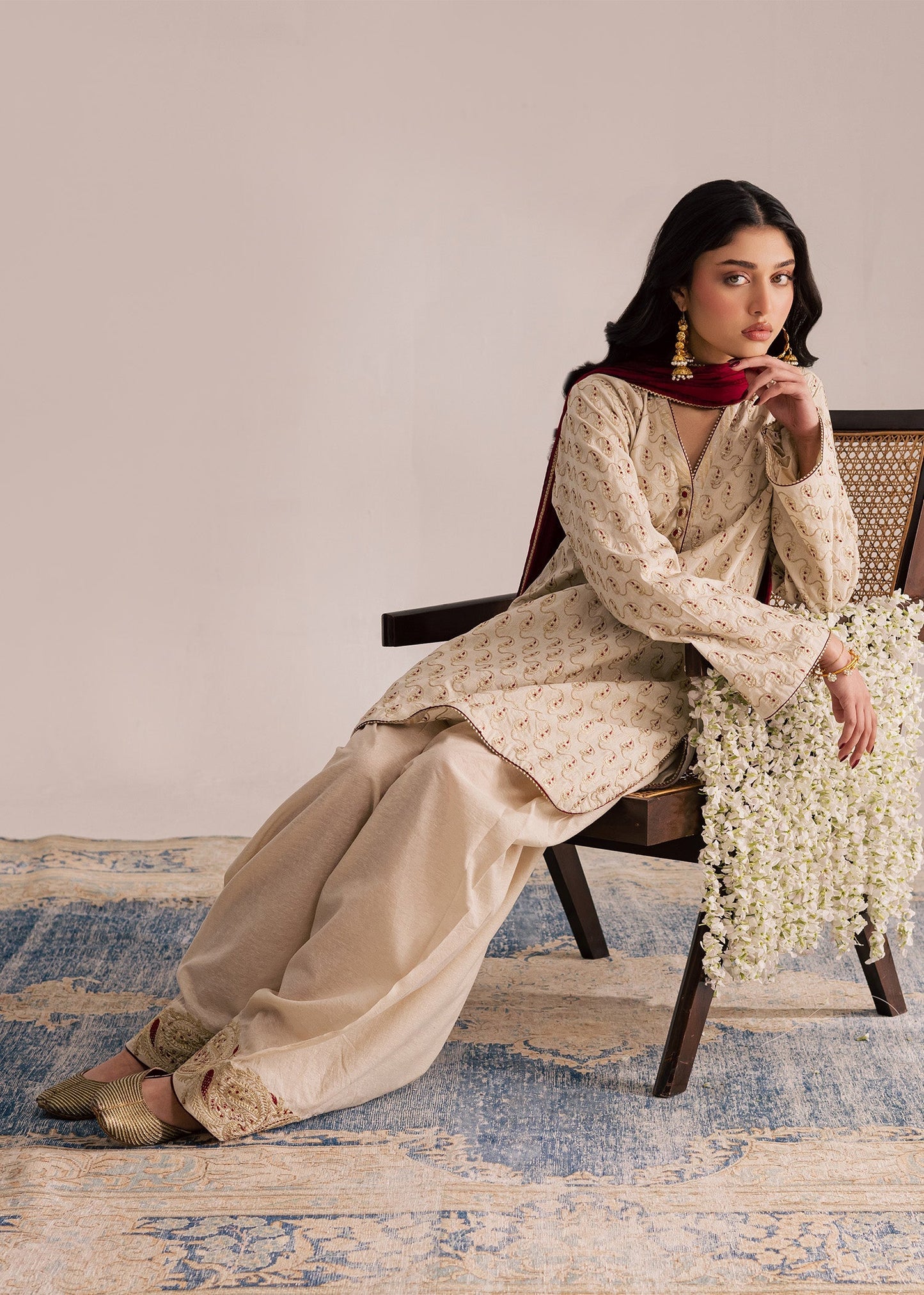 Sadaf Fawad Khan | Silk Luxury Pret 26 | Nerisa - Dress - available at Maria Faisal in UK and USA.